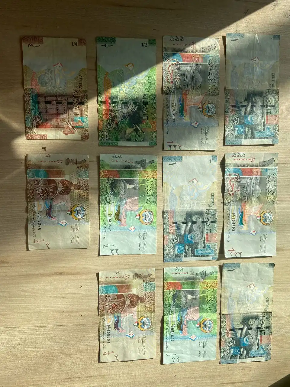 Кувейтские динары и филсы