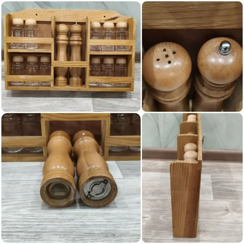 Набор-органайзер для приправ с солонкой и перцемолкой - Разное в Владивосток