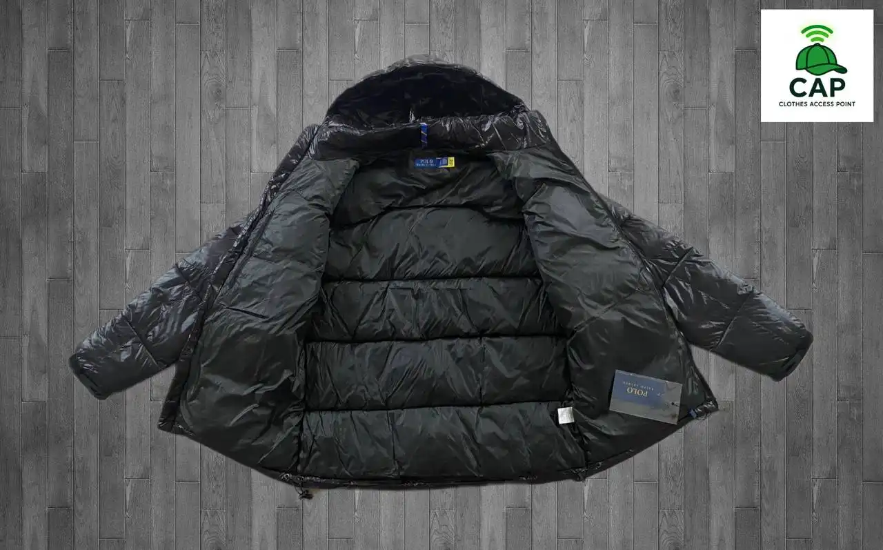 Зимний пуховик Polo черный глянцевый - Верхняя одежда (Одежда) в Владивосток