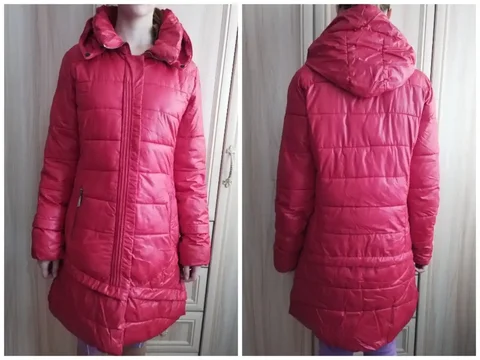 Красный пуховик размер 46-48 - Верхняя одежда в Владивосток
