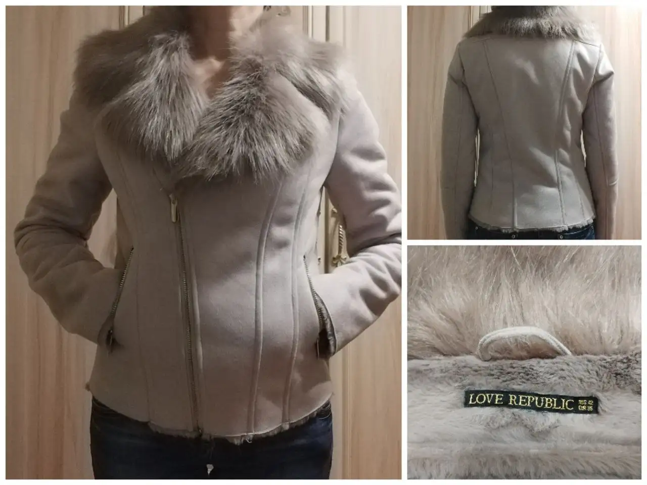 Замшевая куртка с мехом, размер 42-44 - Верхняя одежда (Одежда) в Владивосток