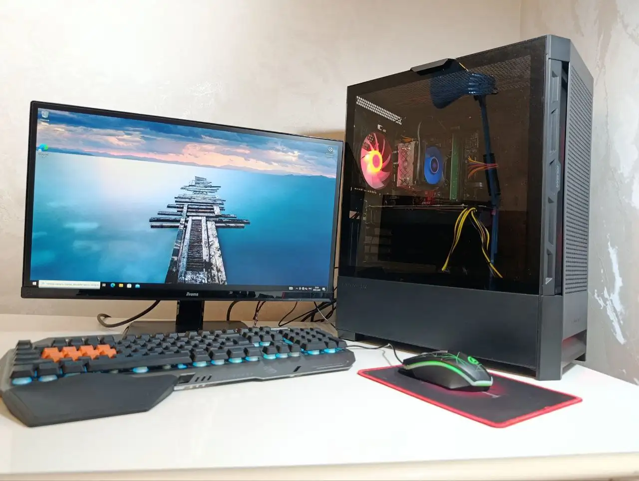 Персональный компьютер Intel Core i7-8700K с монитором и комплектующими - Компьютеры и комплектующие (Электроника) в Владивосток