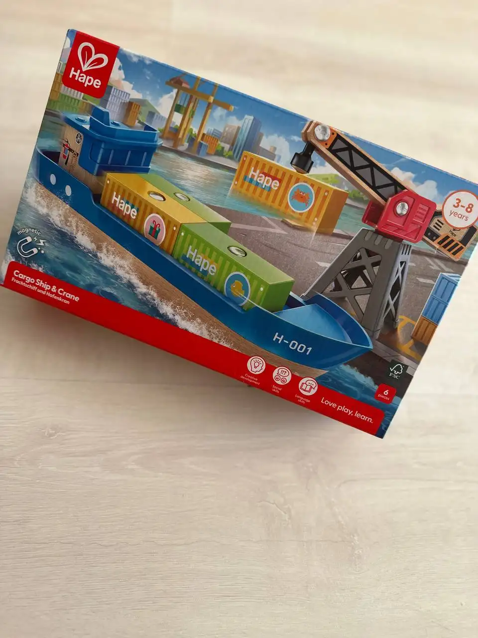 Набор Hape корабль с портовым краном и контейнерами - Детские игрушки (Хобби и отдых) в Владивосток