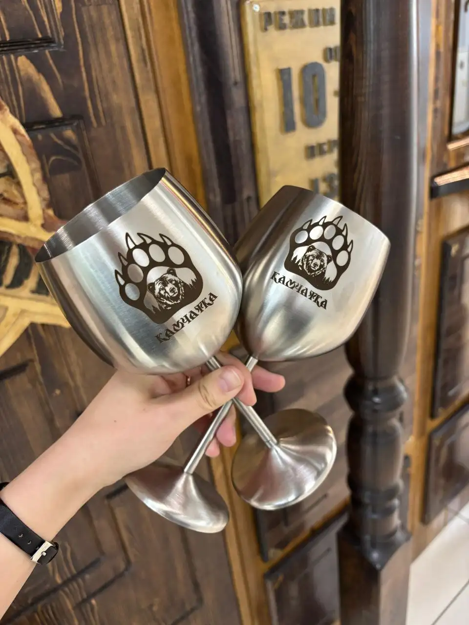 Бокалы из пищевой стали с гравировкой - Гравировка (Услуги) в Владивосток