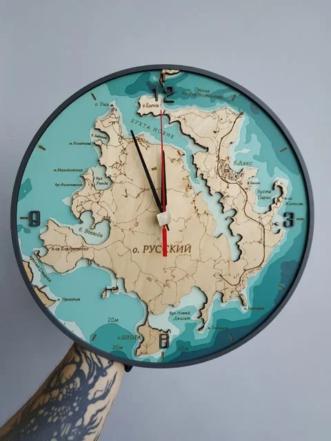 Двухслойные и многослойные часы с гравировкой - Коллекционные игрушки в Владивосток