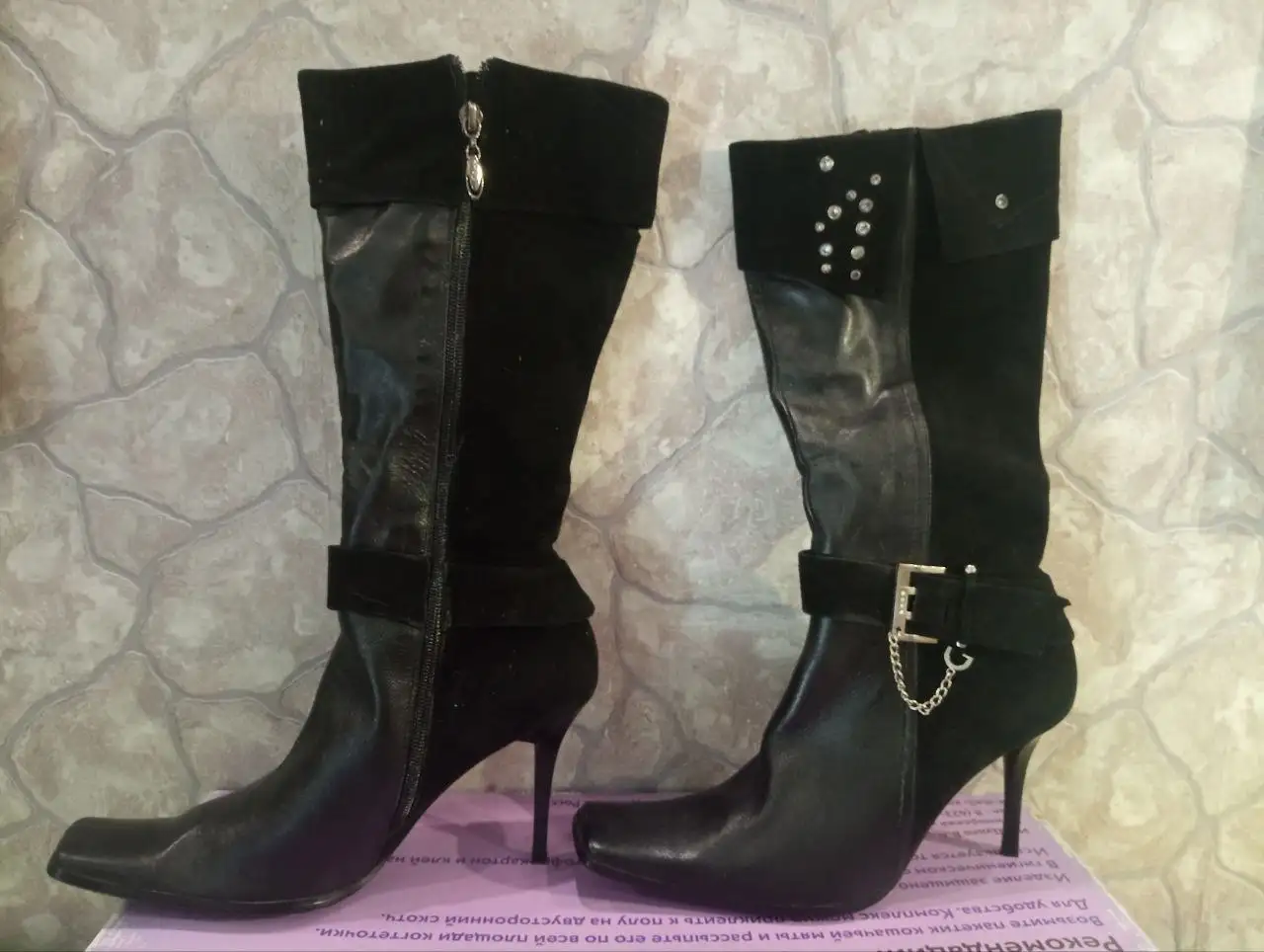 Кожаные сапожки размер 39 - Обувь (Одежда) в Владивосток