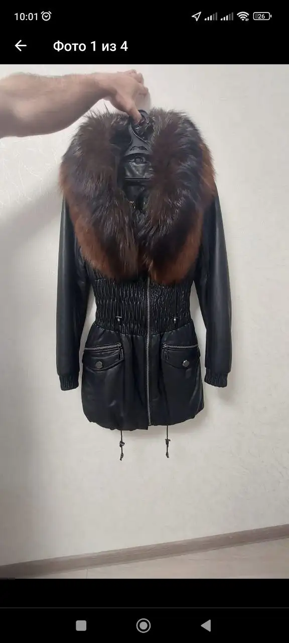 Кожаная куртка с мехом кролика 44-46р - Верхняя одежда (Одежда) в Владивосток