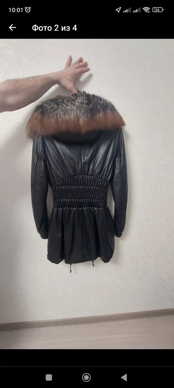 Кожаная куртка с мехом кролика 44-46р - Верхняя одежда (Одежда) в Владивосток
