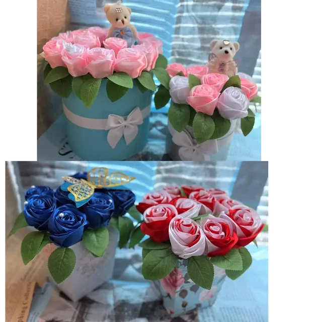 Изысканный букет атласных роз в подарочной коробке к 8 Марта - Садовые и дачные товары в Владивосток