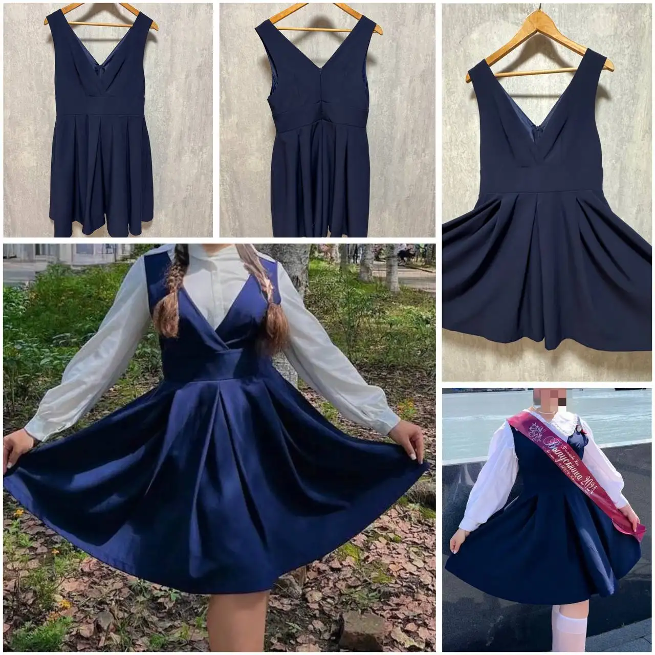 Продажа двух платьев: школьный сарафан и шелковое платье - Платья (Одежда) в Владивосток