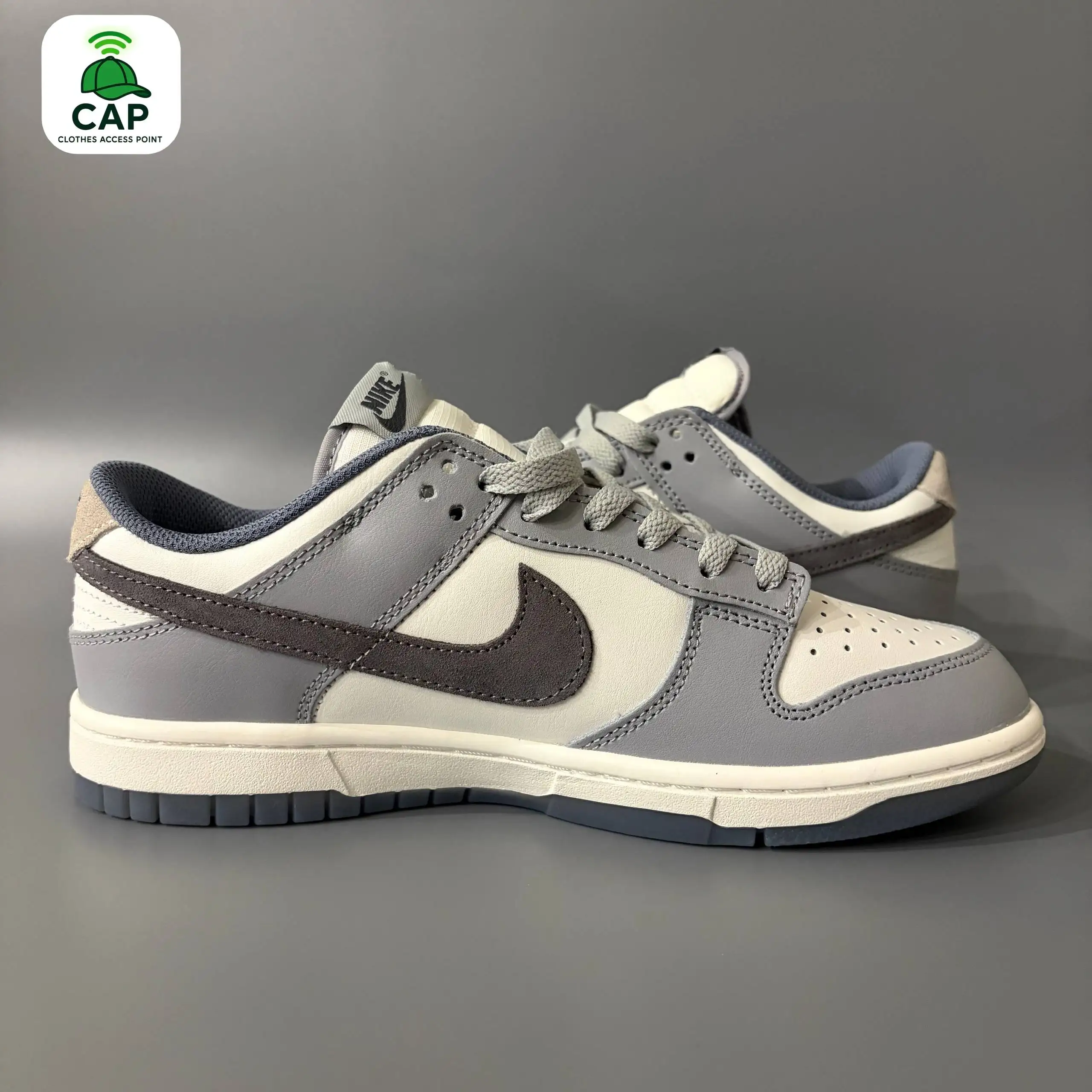 Кроссовки Nike Dunk Low Retro SE бело-серые - Обувь (Одежда) в Владивосток