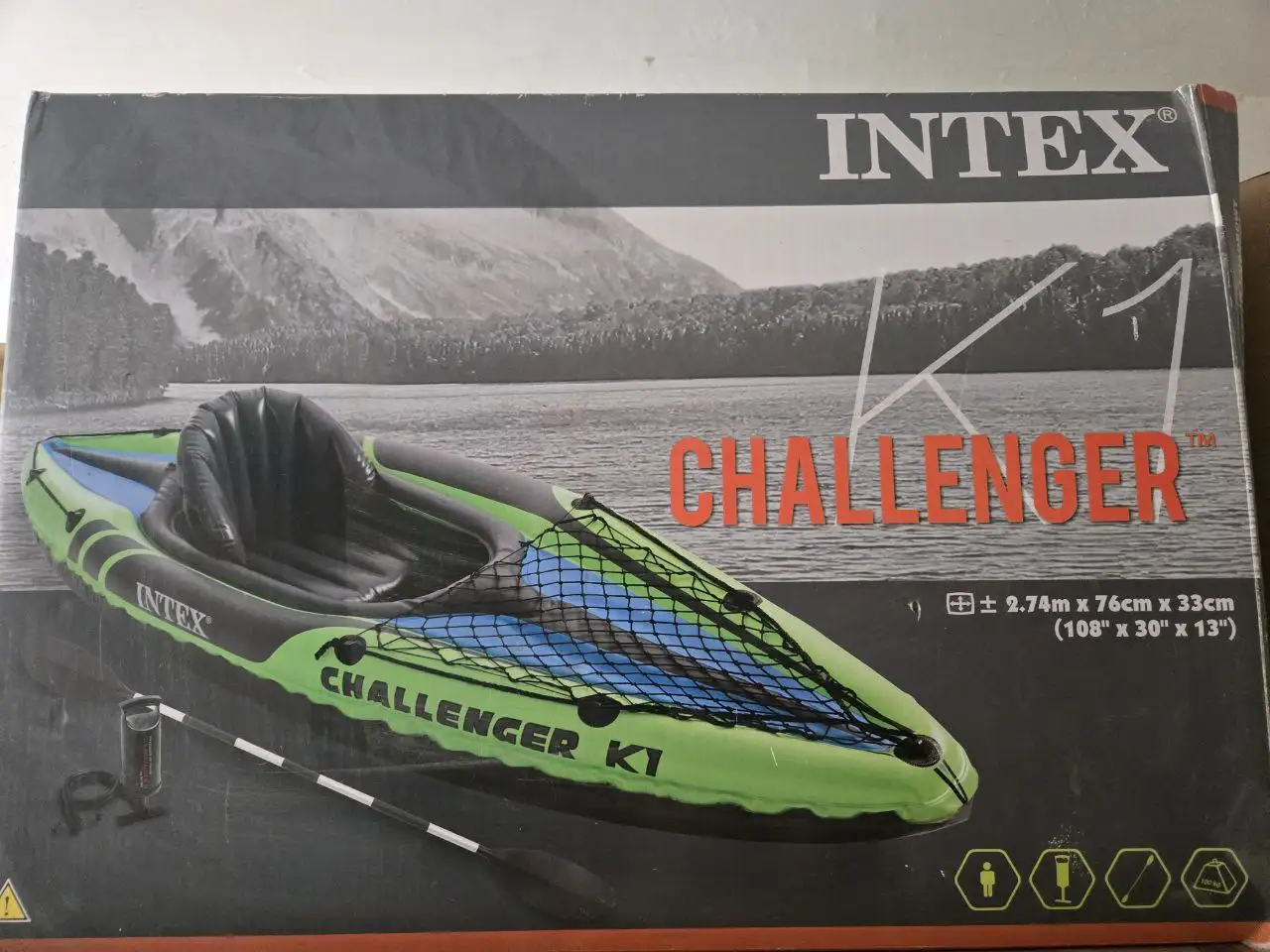 Лодка надувная Intex 68305 Challenger K1 Kayak - Водный транспорт (Хобби и отдых) в Владивосток