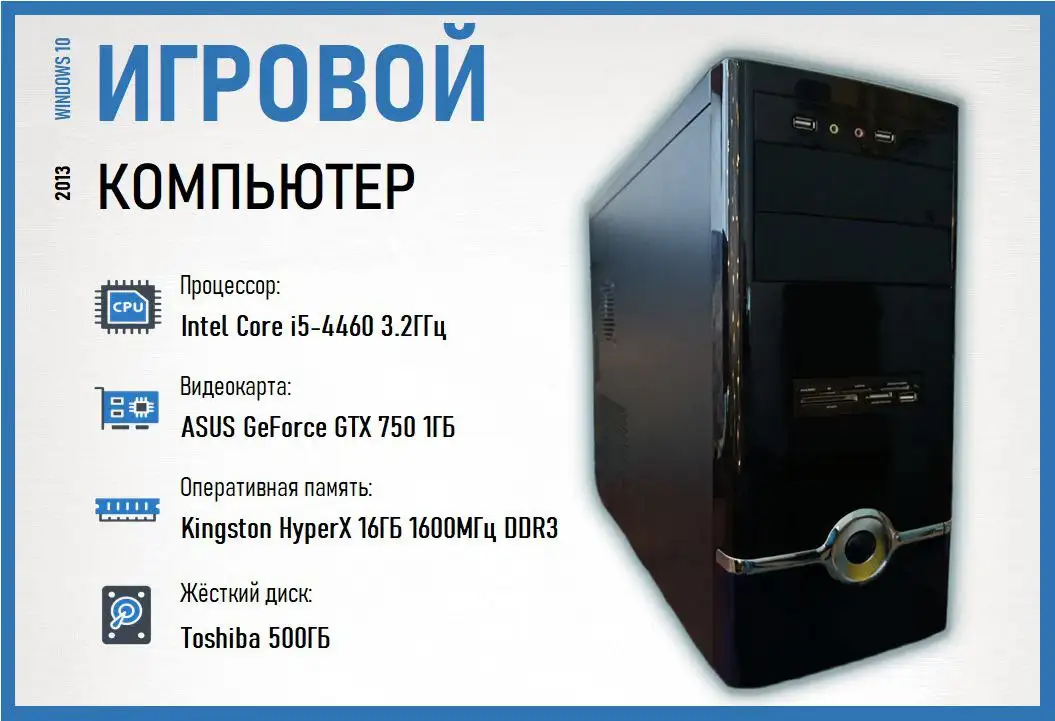 Компьютер (системный блок) для игр и работы - Компьютеры (Электроника) в Владивосток