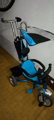 Велосипед трехколесный Moby Kids голубой с родительской ручкой - Товары для детей в Владивосток