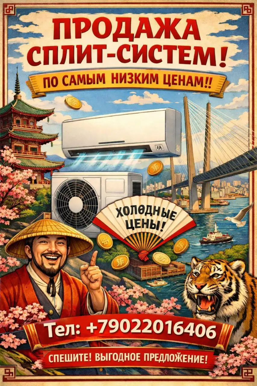 Кондиционер Xigma Turbocool на 20 кв - Климатическая техника (Электроника) в Владивосток