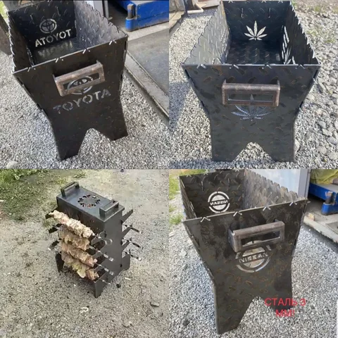 Мангал ручной работы из стали 3мм с разными вариантами рисунков - Бильярд в Владивосток