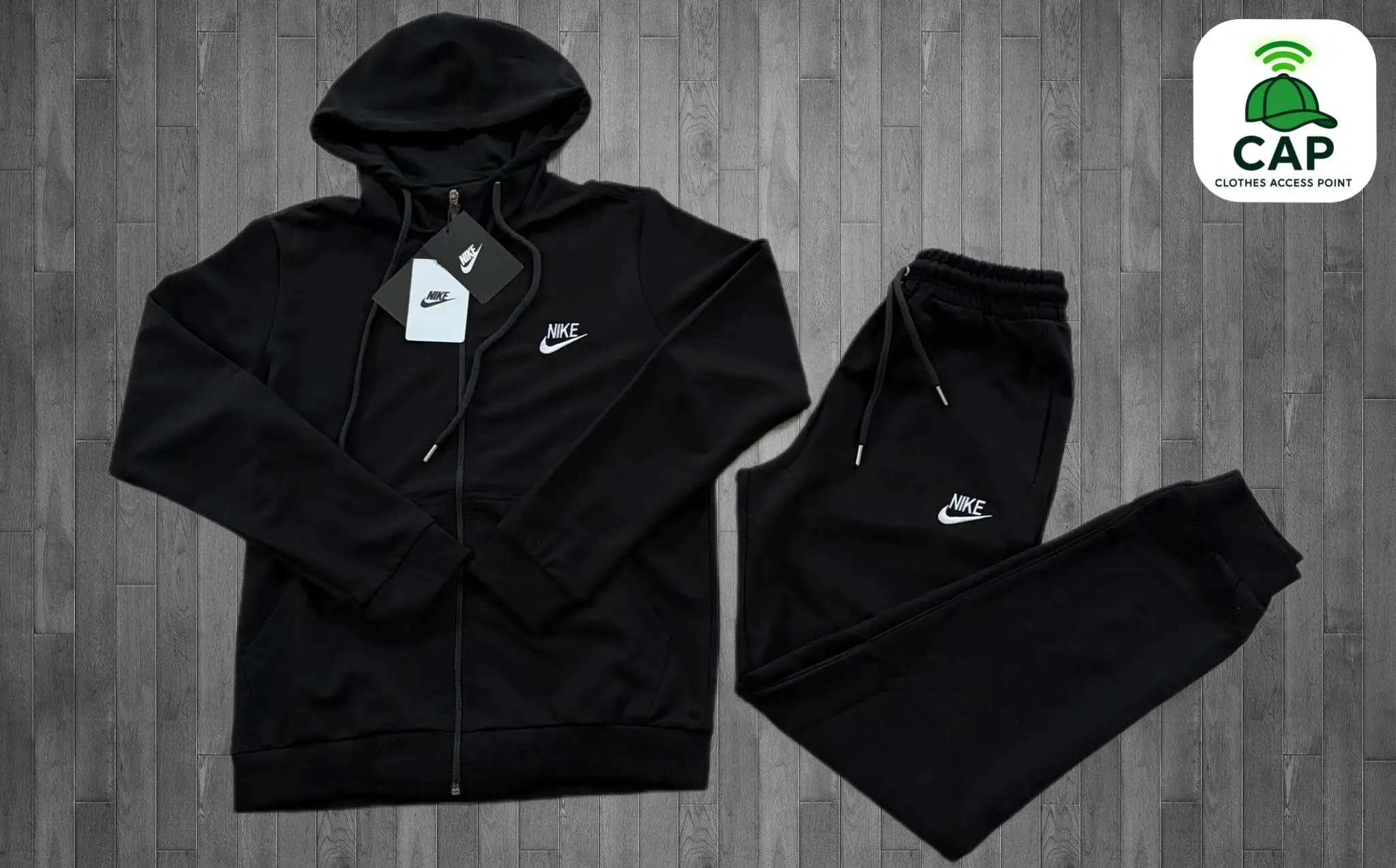 Спортивный костюм Nike черный на замке - Спортивная одежда (Одежда) в Владивосток