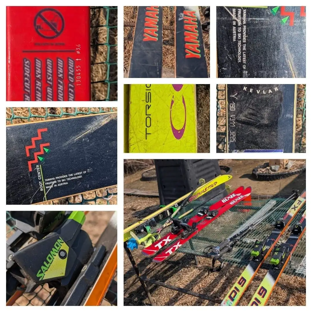 Продажа трех пар лыж с креплениями б/у - Лыжи (Хобби и отдых) в Владивосток