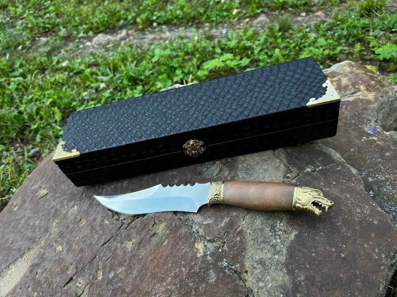 Нож ХИЩНИК из стали 65х13 с рукоятью из ореха - Ножи (Хобби и отдых) в Владивосток