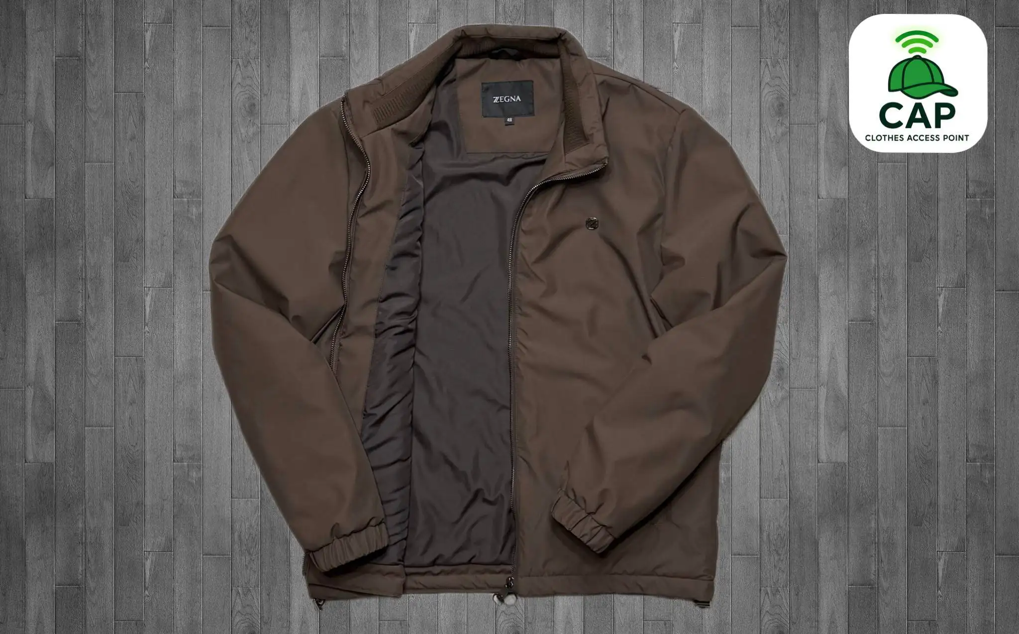 Демисезонная куртка Zegna коричневая - Верхняя одежда (Одежда) в Владивосток