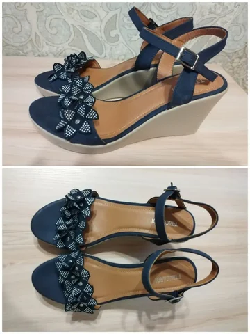 Босоножки Taccardi синие на платформе 9см размер 40 - Купальники в Владивосток