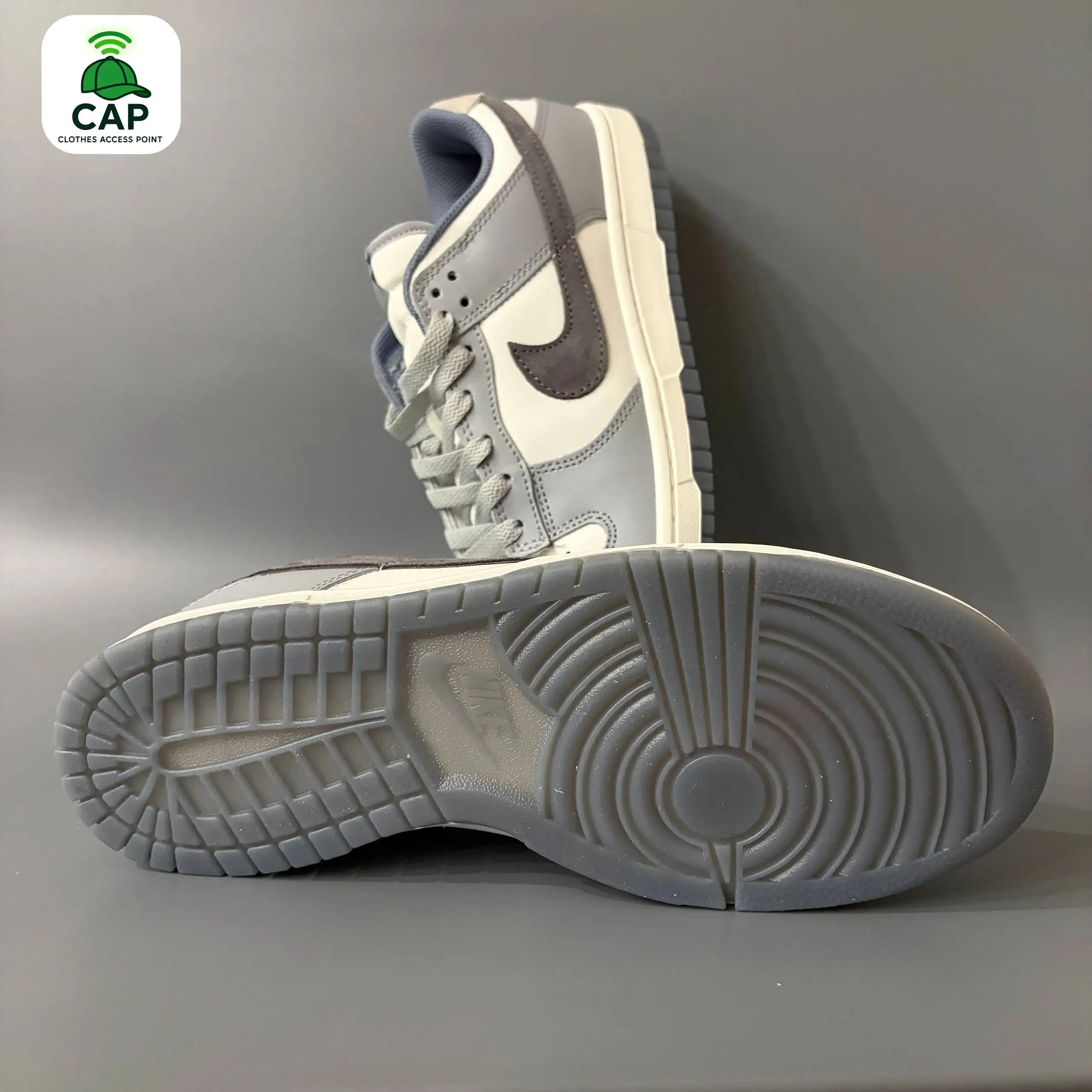 Кроссовки Nike Dunk Low Retro SE бело-серые - Обувь (Одежда) в Владивосток