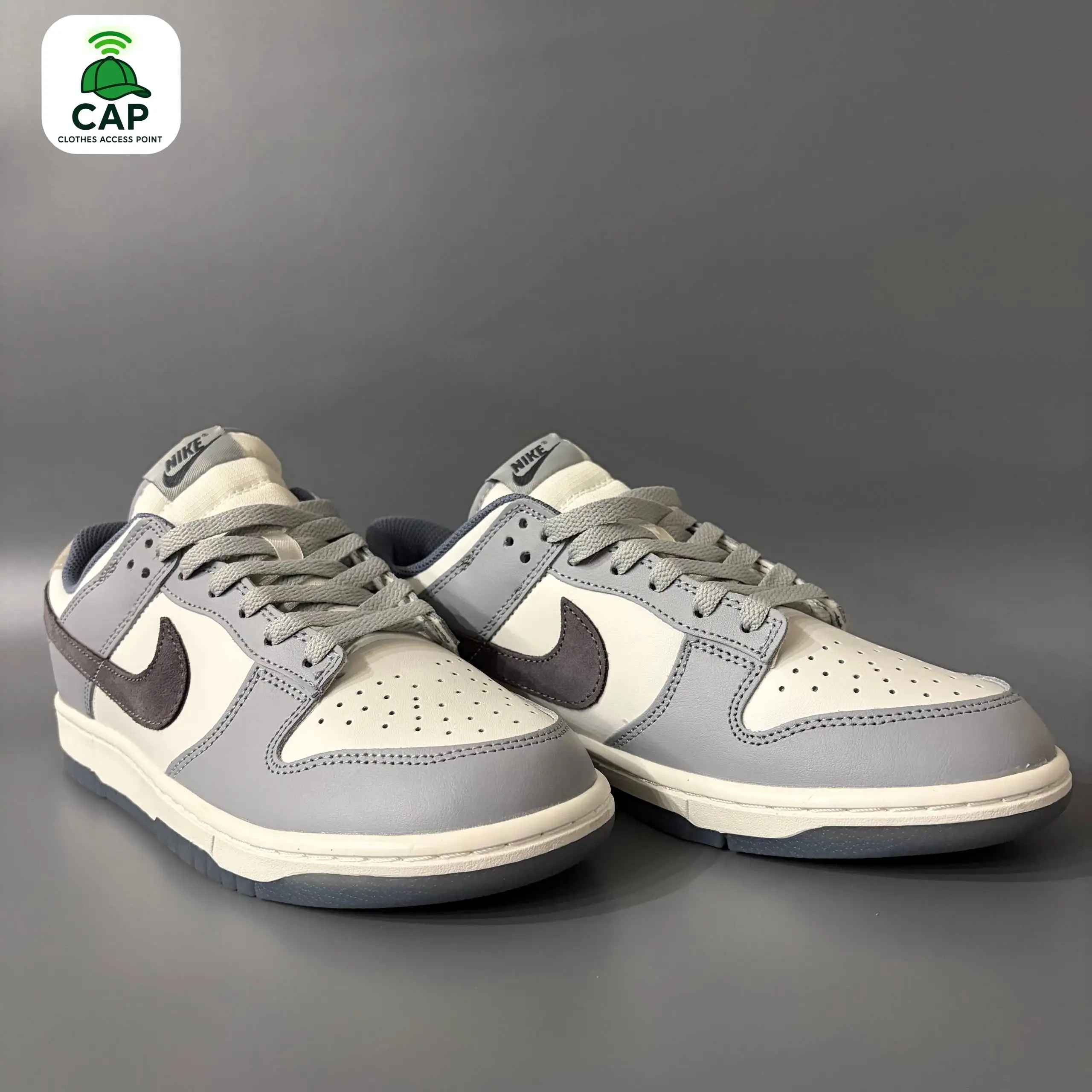 Кроссовки Nike Dunk Low Retro SE бело-серые - Обувь (Одежда) в Владивосток
