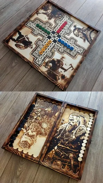 Изготовление игр нарды + парчис, шахматы + шашки + нарды, выжигание портретов - Хобби и отдых в Находка