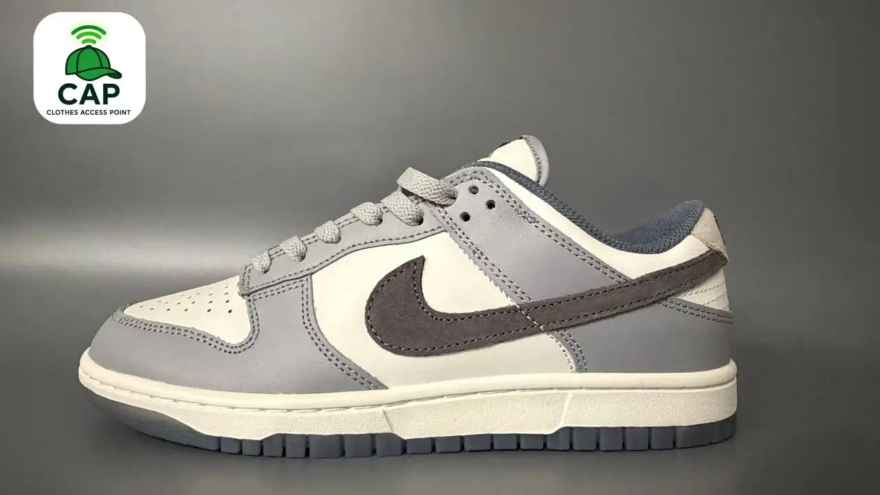 Кроссовки Nike Dunk Low Retro SE бело-серые - Обувь (Одежда) в Владивосток