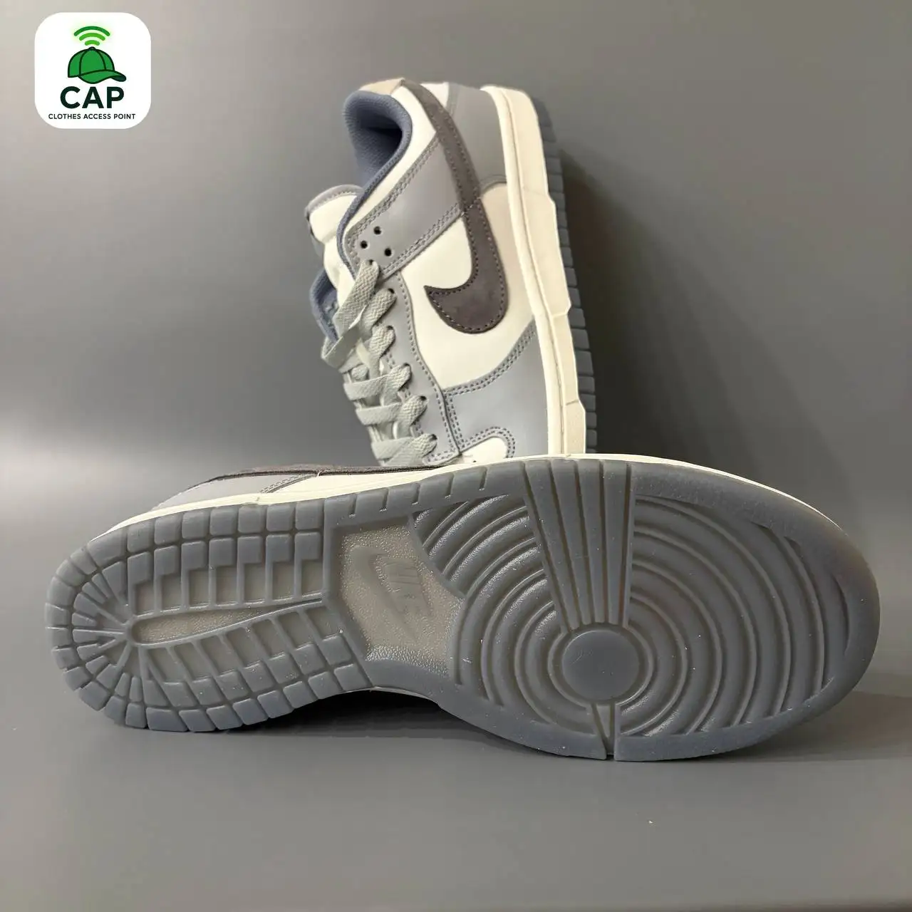 Кроссовки Nike Dunk Low Retro SE бело-серые - Обувь (Одежда) в Владивосток