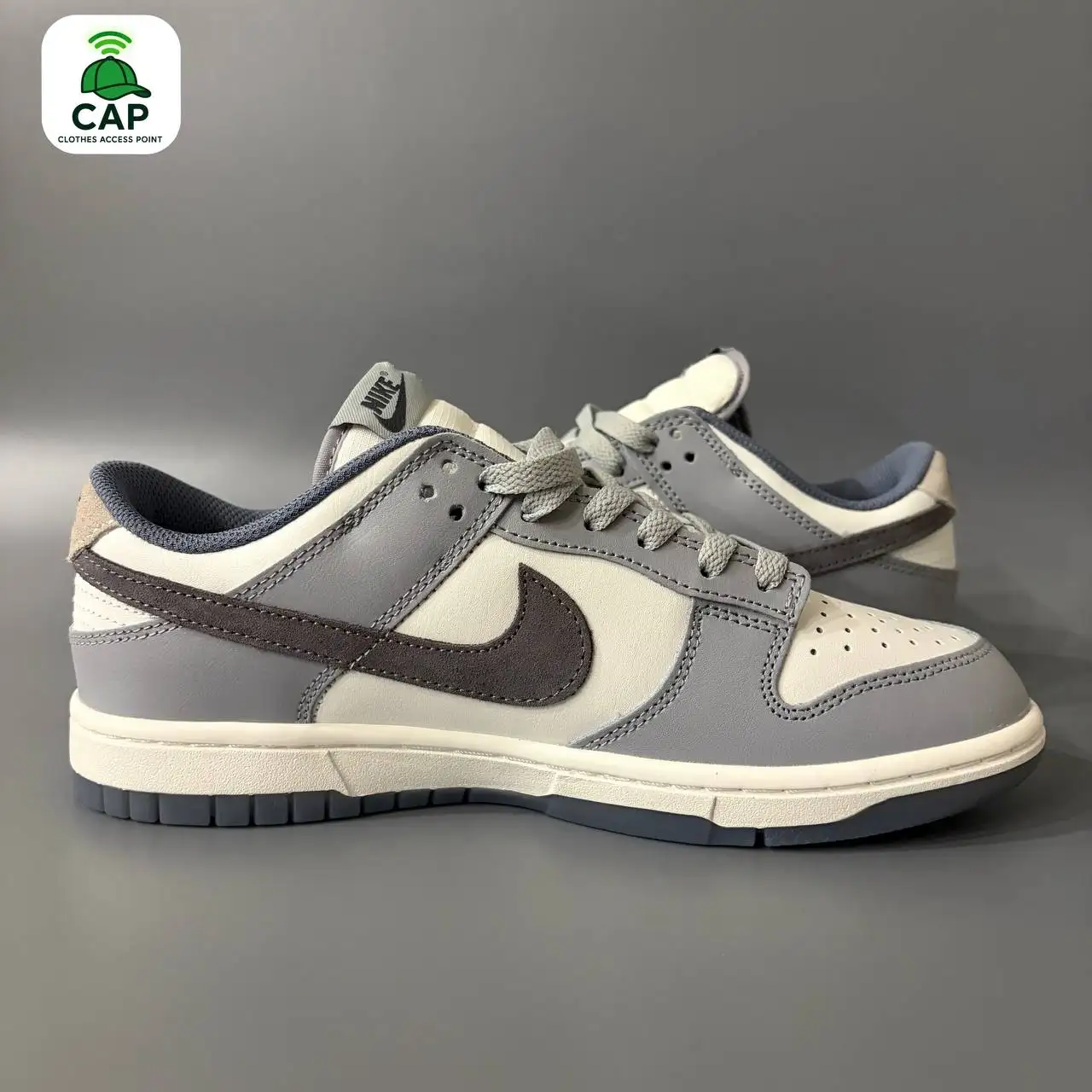 Кроссовки Nike Dunk Low Retro SE бело-серые - Обувь (Одежда) в Владивосток