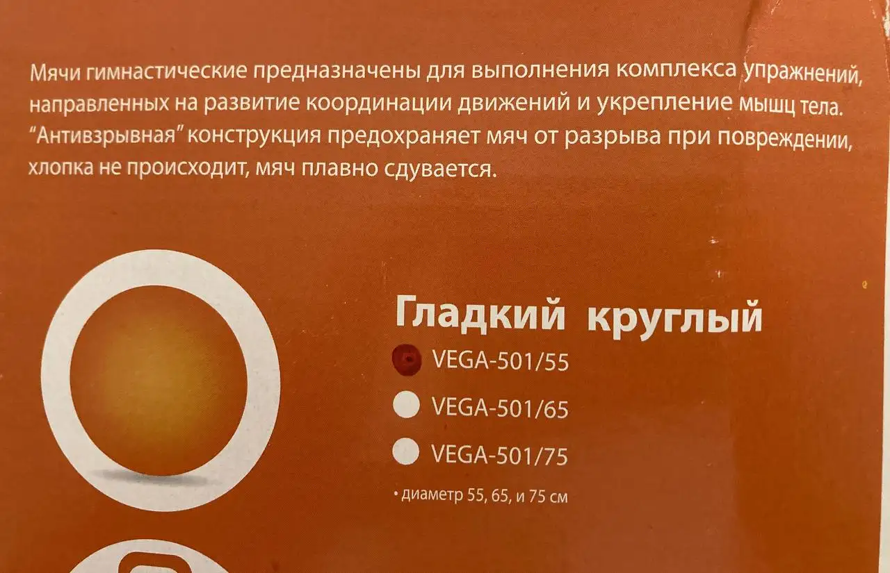 Фитбол новый с насосом - Фитбол (Спорт и отдых) в Владивосток
