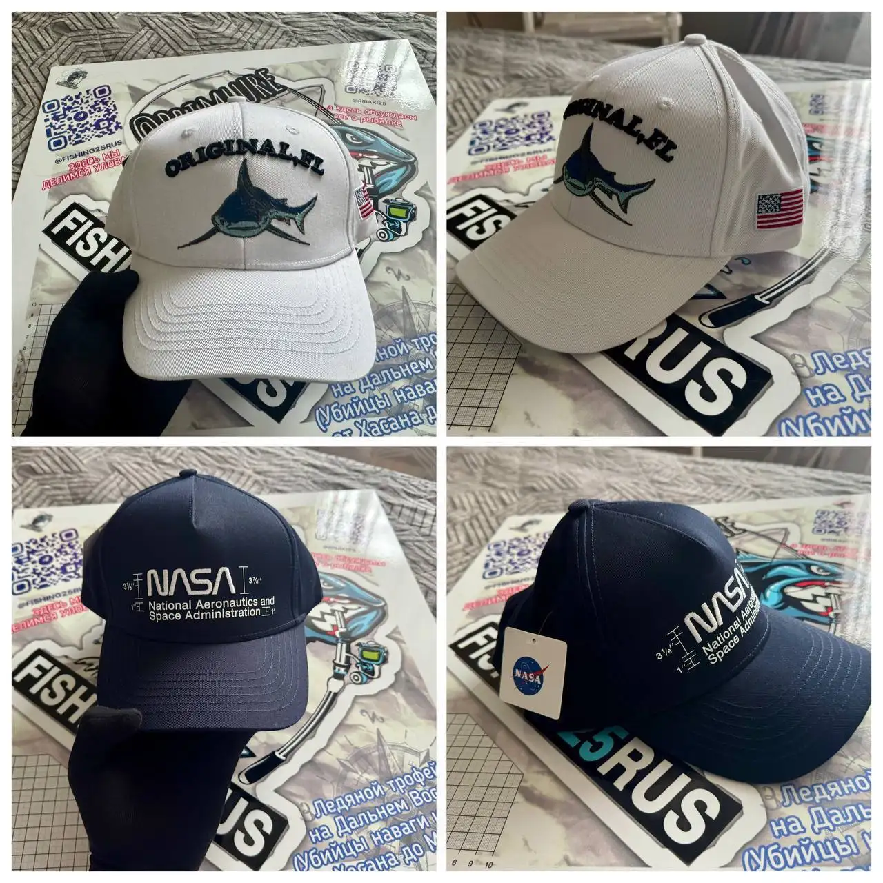 Распродажа кепок: Pike Hunter Original FL и Heron Preston × NASA - Головные уборы (Одежда) в Владивосток