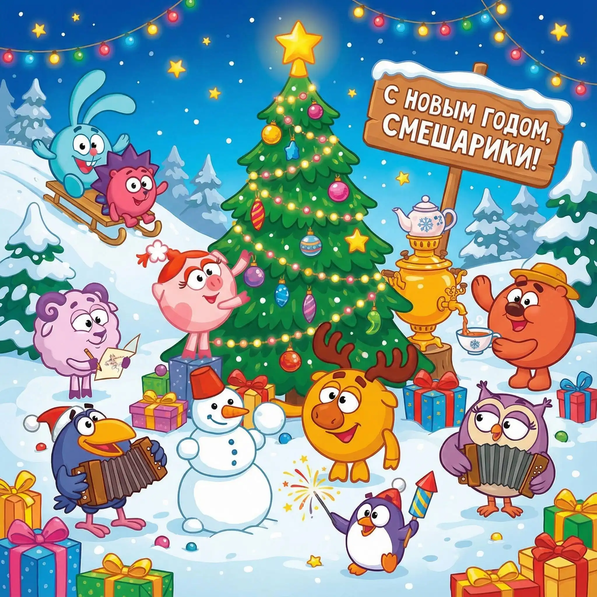 Индивидуальные поздравительные открытки с героями