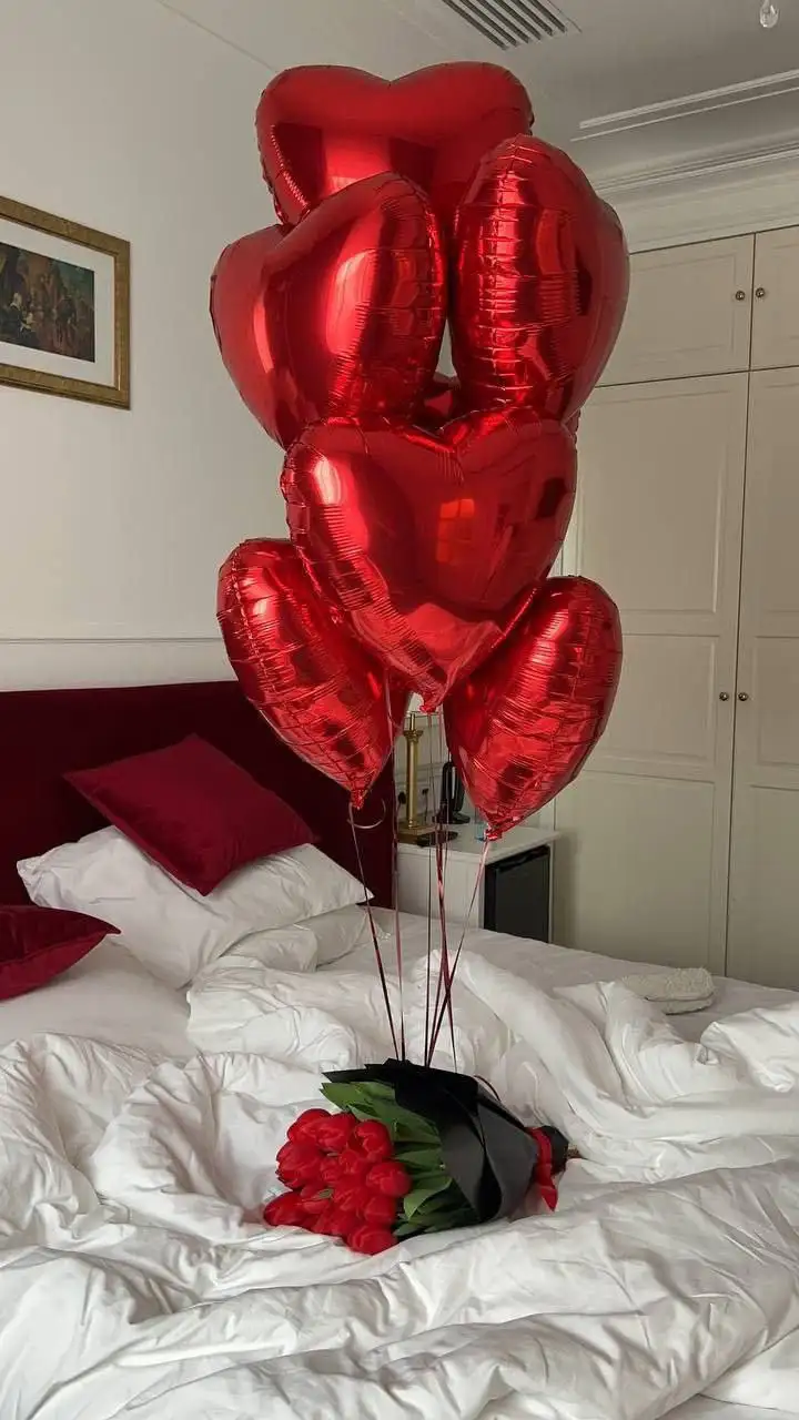 Воздушные шары к 14 февраля в форме сердец с гелием - Праздничные товары (Хобби и отдых) в Мытищи