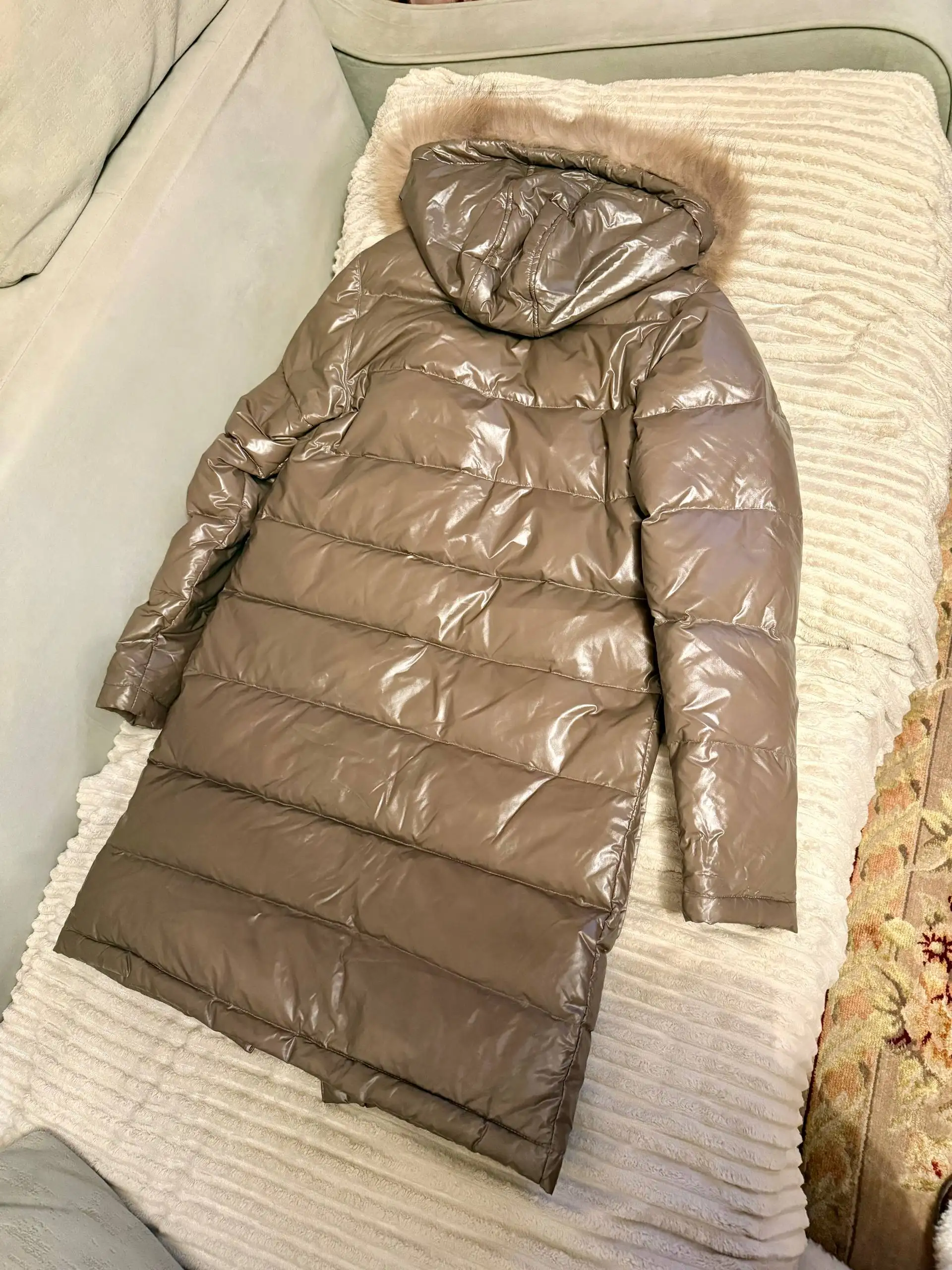 Женский пуховик Incity кофейного цвета 44 размер - Верхняя одежда (Одежда) в Мытищи