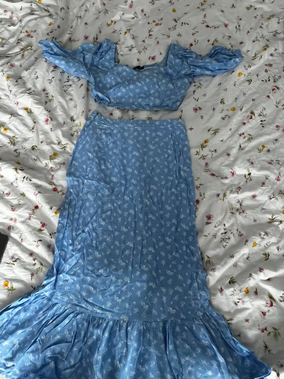 Костюм двойка женский летний (юбка топ) размер 44 - Женская одежда (Одежда) в Мытищи