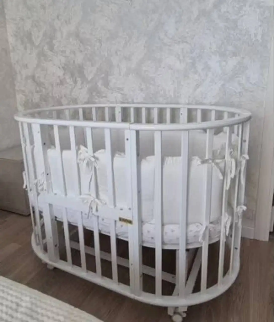 Детская кроватка-трансформер с комплектом постельного белья - Детская мебель (Товары для детей) в Мытищи