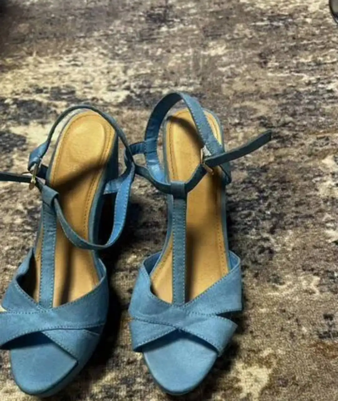 Женские туфли на каблуке 40 размера голубого цвета - Женская обувь (Одежда) в Мытищи