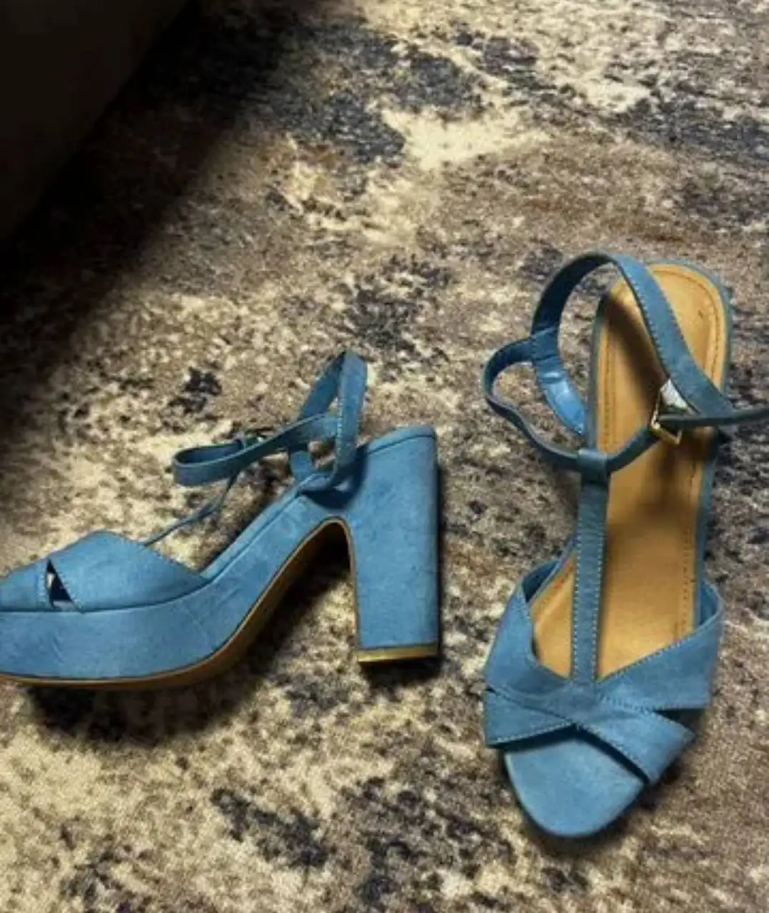 Женские туфли на каблуке 40 размера голубого цвета - Женская обувь (Одежда) в Мытищи