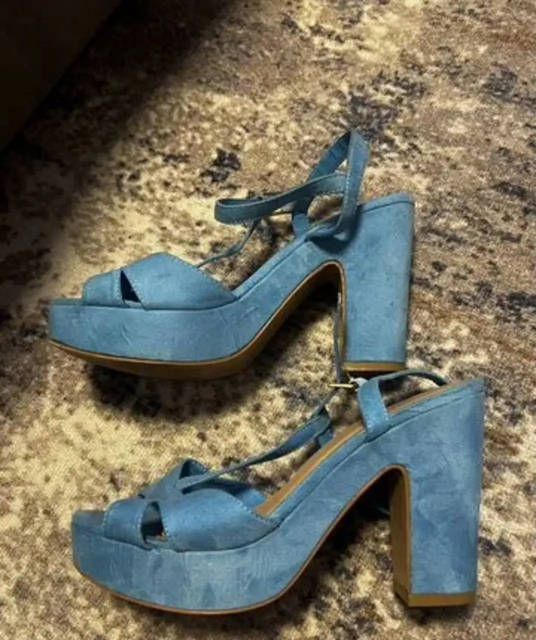 Женские туфли на каблуке 40 размера голубого цвета - Женская обувь (Одежда) в Мытищи