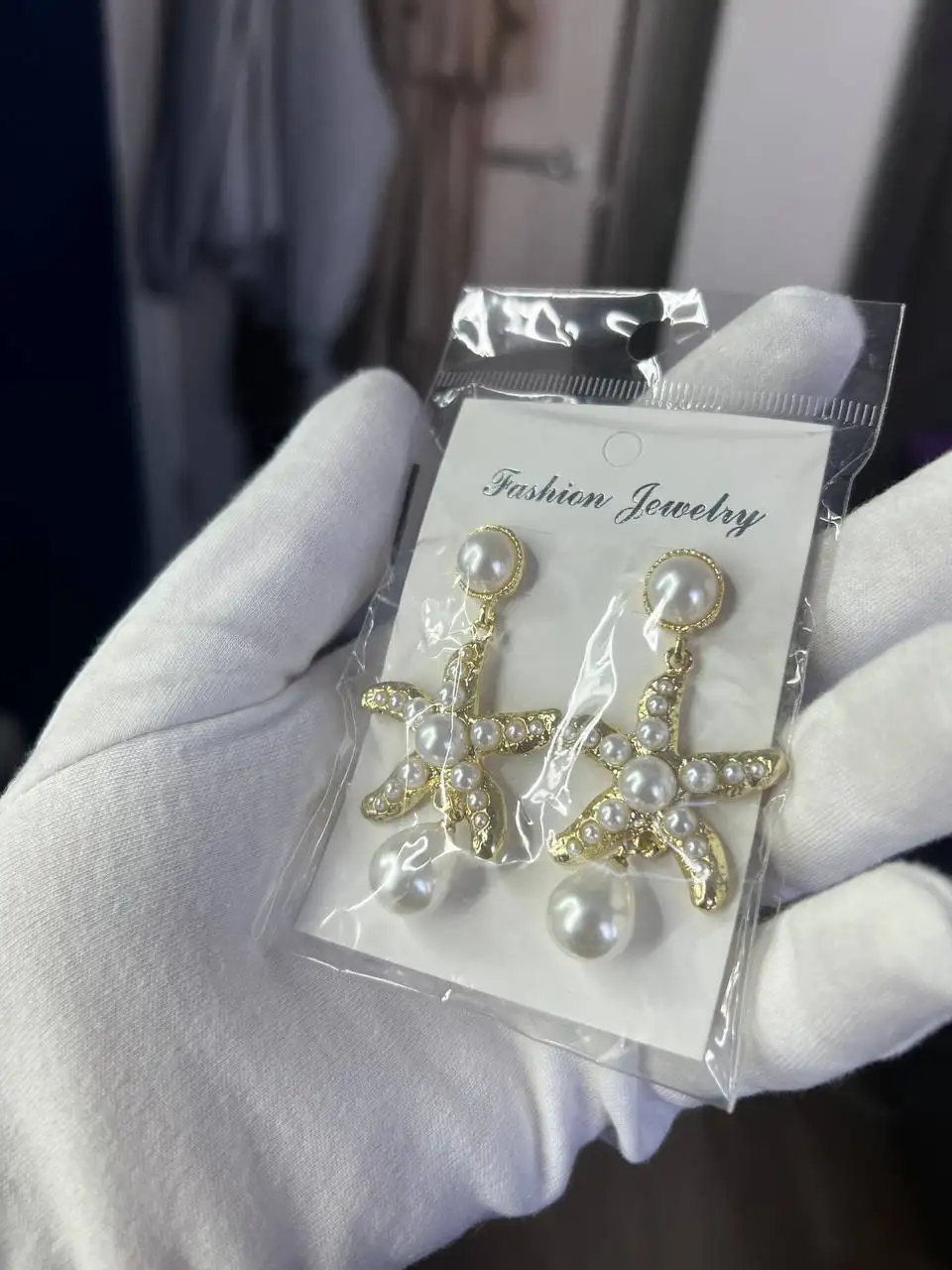 Серьги бижутерия юбилейная 10 - Бижутерия (Барахолка) в Мытищи