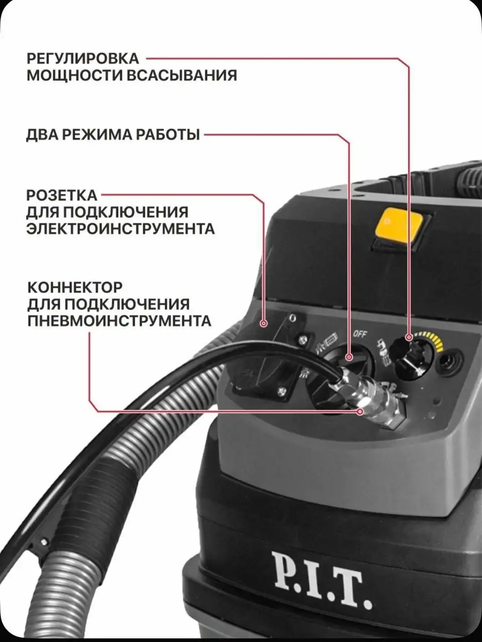 Пылесос строительный P.I.T. Ultra PVC40-C - Строительные пылесосы (Для дома и дачи) в Мытищи