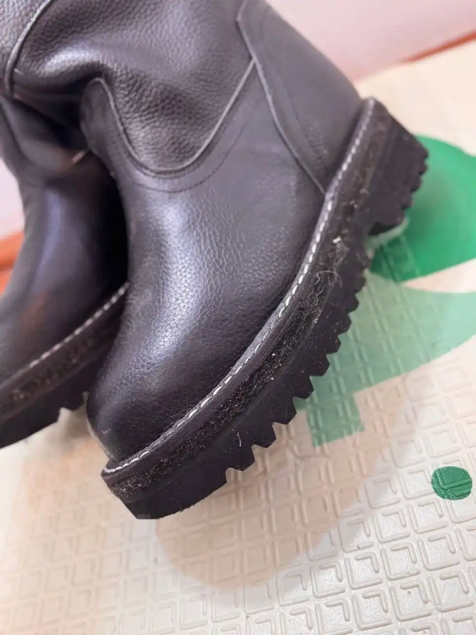 Мужские монгольские сапоги из натуральной кожи с мехом овчины