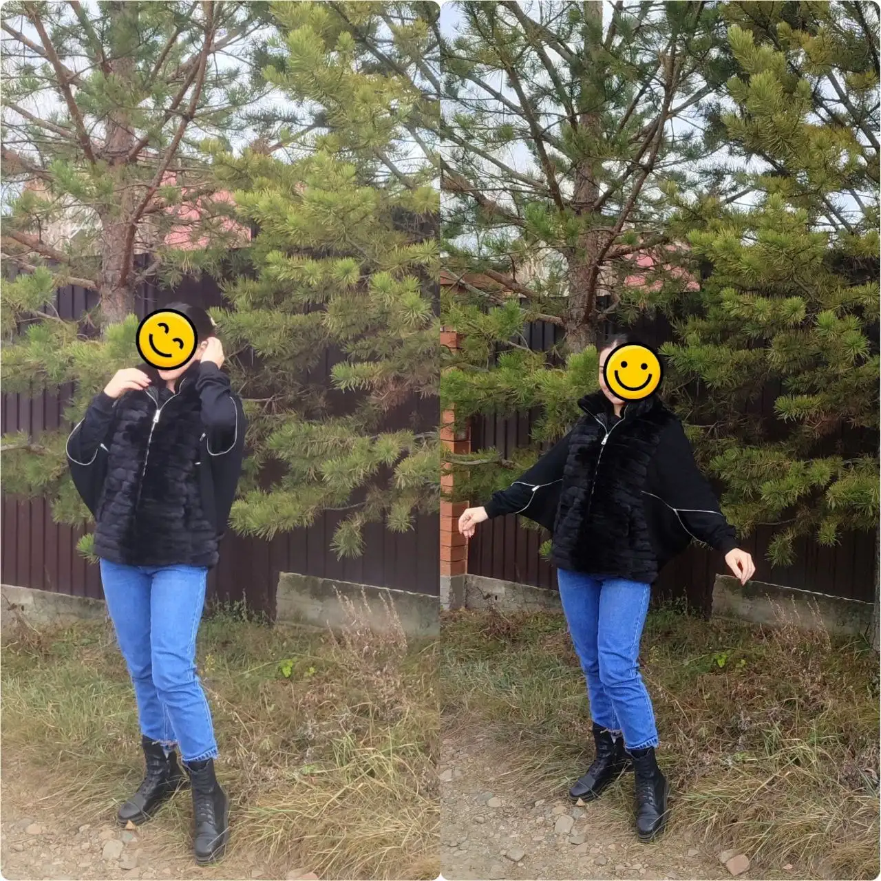 Норковый жакет с вязаными шерстяными рукавами - Верхняя одежда (Одежда) в Чита