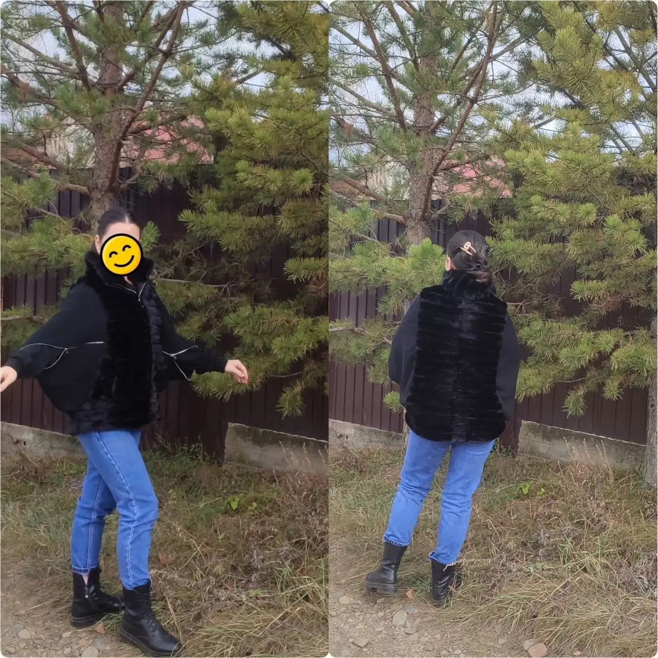 Норковый жакет с вязаными шерстяными рукавами - Верхняя одежда (Одежда) в Чита