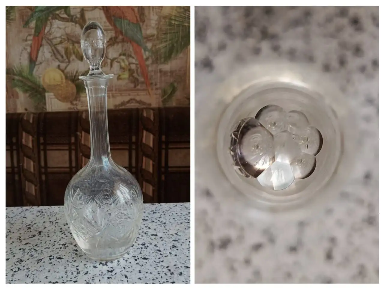 Графин с алмазной резкой и скошенной пробкой - Барахолка в Новосибирск