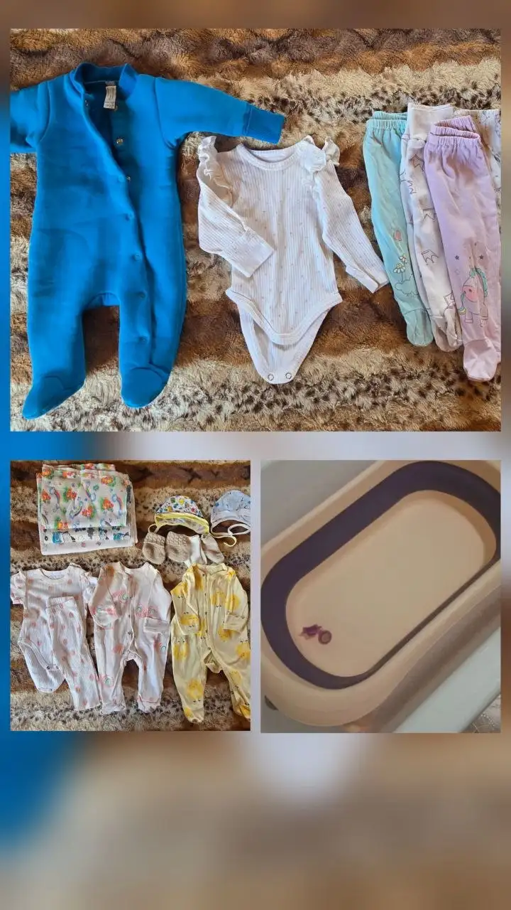 Детские вещи, комбинезон, ванночка от 0 до 6 мес - Товары для детей в Чита