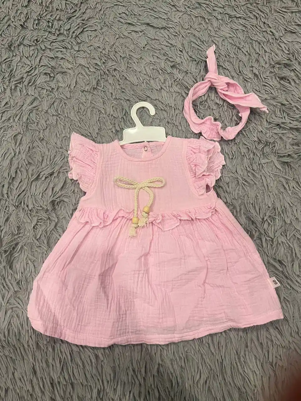 Муслиновое платье с повязкой на девочку 68 размера - Одежда в Казань