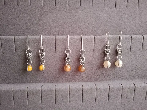 Серьги ручной работы из серебра и стали с натуральными камнями - Хобби и отдых в Казань